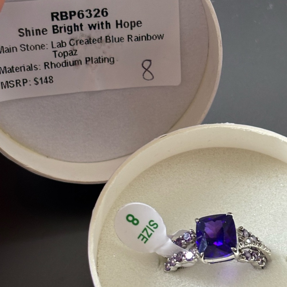 Silver and Blue Ring